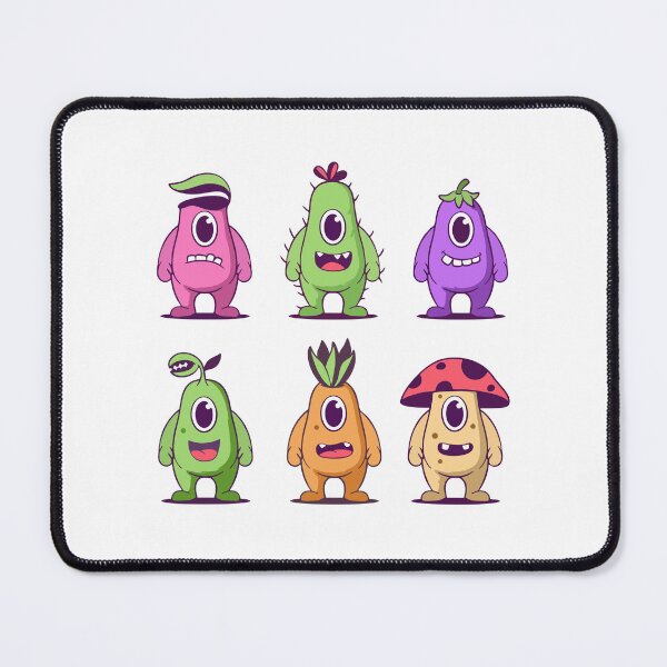 Item preview, Set of Six Funny Vegetable Monster Characters designed and sold by Romain V Beaupré.