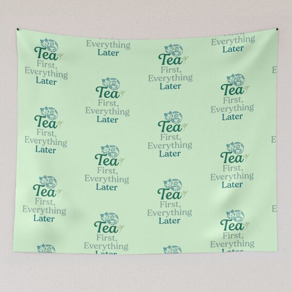 Item preview, Tea First, Everything Later | Cozy Tea Lover for Introverts & Aesthetic Vibes designed and sold by Im-Ara.