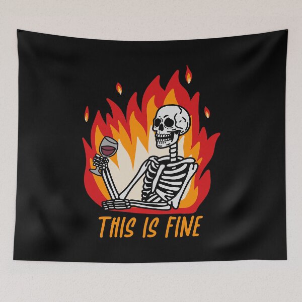 Item preview, This Is Fine designed and sold by byebyesally.