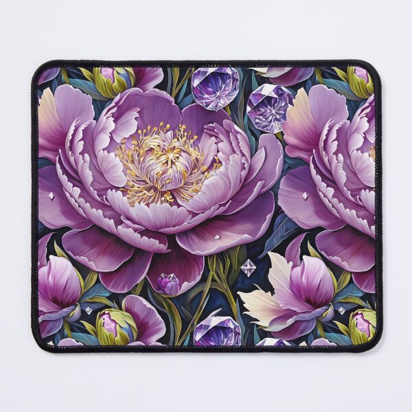 Item preview, Purple and White Peonies Floral Seamless Pattern designed and sold by Leylita Design.