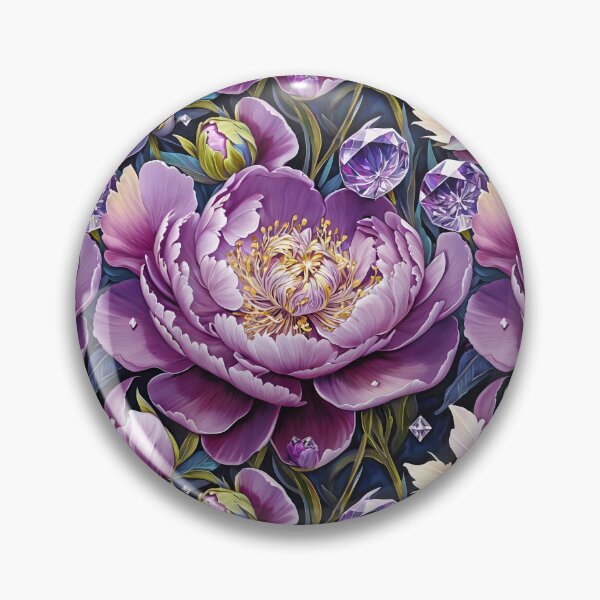 Item preview, Purple and White Peonies Floral Seamless Pattern designed and sold by Leylita Design.