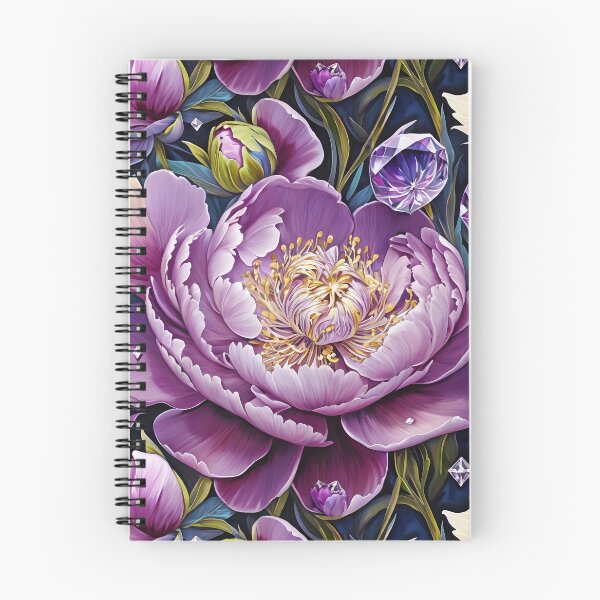 Item preview, Purple and White Peonies Floral Seamless Pattern designed and sold by Leylita Design.