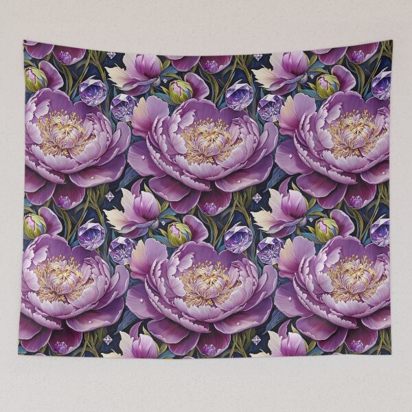 Item preview, Purple and White Peonies Floral Seamless Pattern designed and sold by Leylita Design.