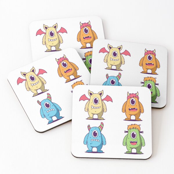 Item preview, Collection of Four Cute Fruit and Veggie Monsters designed and sold by Romain V  Beaupré.