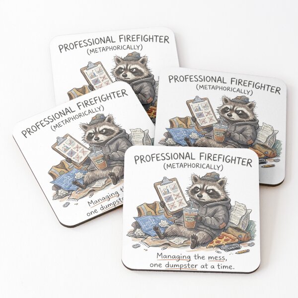 Item preview, Funny Raccoon Metaphorical Firefighter Chaos Coordinator designed and sold by AMS.