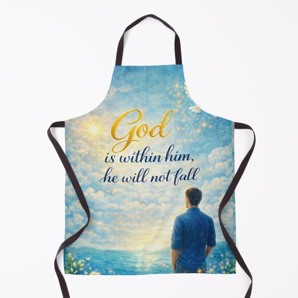 Item preview, God Is Within Him He Will Not Fall - Christian Wall Art designed and sold by FaithGratitude.