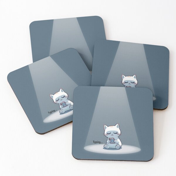 Item preview, Minimal Lonely Cat Phone – Quiet Night Aesthetic Art designed and sold by BukJus.