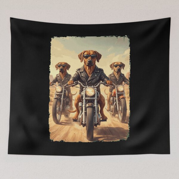 Artikelvorschau, Lustiges Rhodesian Ridgeback Motorrad Meme Hundeliebhaber entworfen und verkauft von DoodleTortle.
