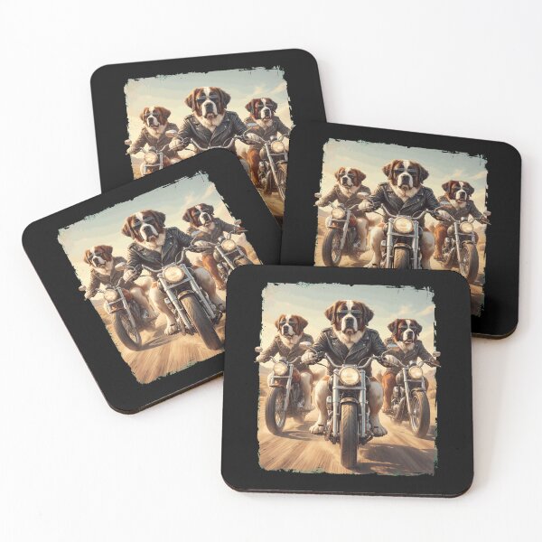 Item preview, Funny Saint Bernard Motorcycle Meme Dog Lover designed and sold by DoodleTortle.