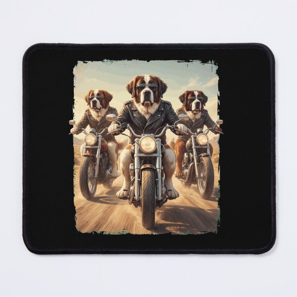 Item preview, Funny Saint Bernard Motorcycle Meme Dog Lover designed and sold by DoodleTortle.