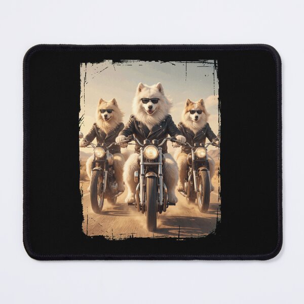 Item preview, Funny Samoyed Motorcycle Meme Dog Lover designed and sold by DoodleTortle.