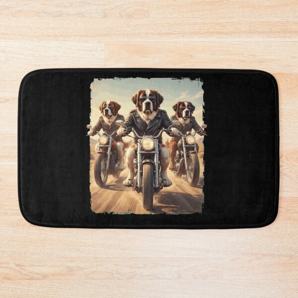 Item preview, Funny Saint Bernard Motorcycle Meme Dog Lover designed and sold by DoodleTortle.