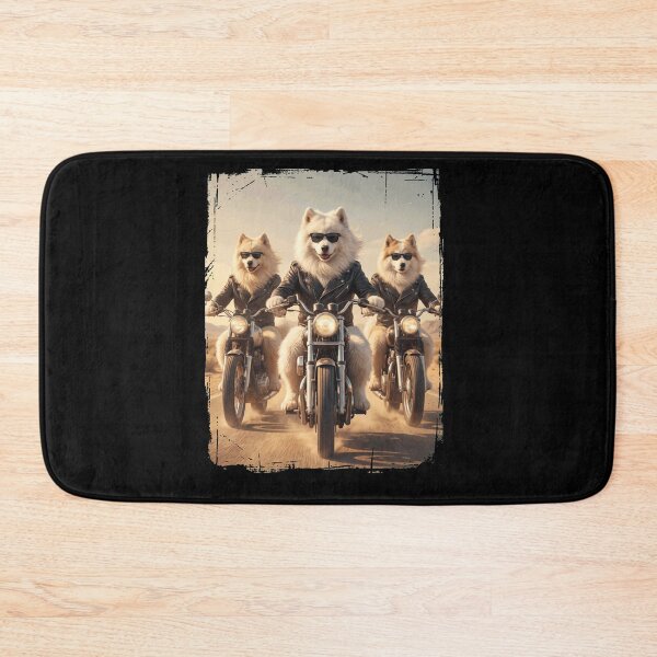 Item preview, Funny Samoyed Motorcycle Meme Dog Lover designed and sold by DoodleTortle.