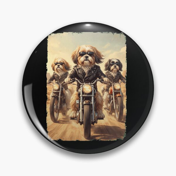 Item preview, Funny Shih Tzu Motorcycle Meme Dog Lover designed and sold by DoodleTortle.