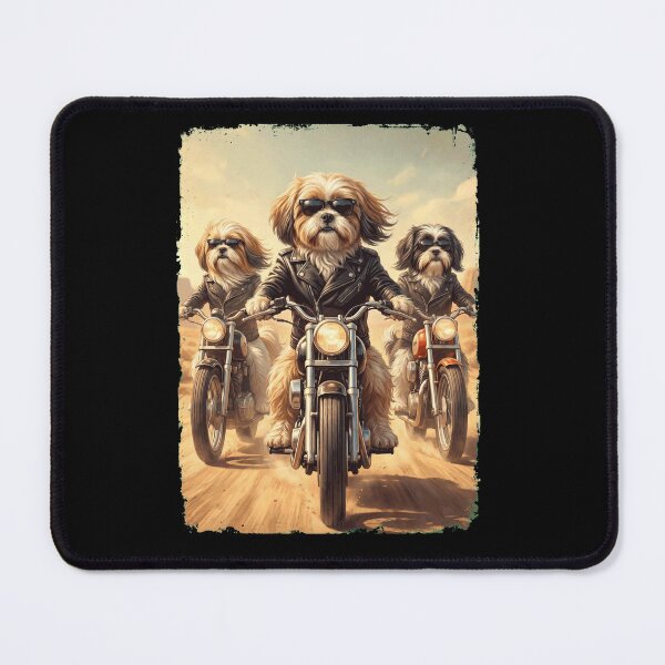 Item preview, Funny Shih Tzu Motorcycle Meme Dog Lover designed and sold by DoodleTortle.