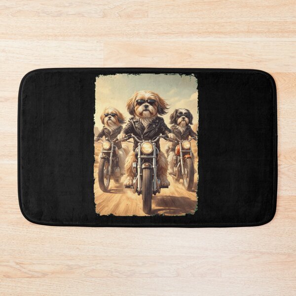 Item preview, Funny Shih Tzu Motorcycle Meme Dog Lover designed and sold by DoodleTortle.