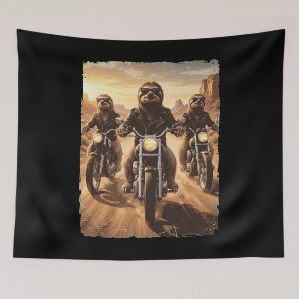 Item preview, Funny Sloth Motorcycle Meme Animal Lover designed and sold by DoodleTortle.