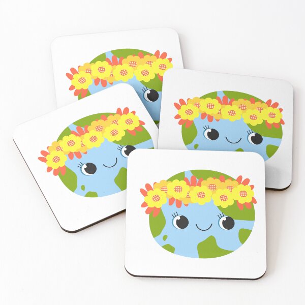 Item preview, Cute Earth Character with Floral Wreath designed and sold by the-myro.