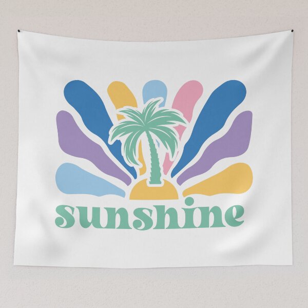 Item preview, Sunshine Retro Tropical - Colorful Palm Beach Design designed and sold by KymeraStudio25.
