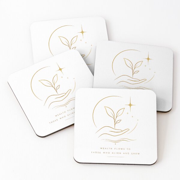 Item preview, Golden Minimal Growth & Wealth Illustration | Spiritual Aesthetic Line Art designed and sold by AuroraWealthHouse.