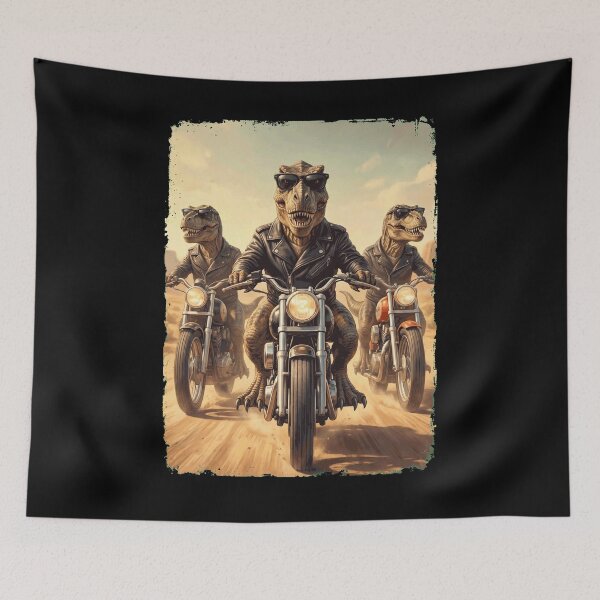 Item preview, Funny T Rex Dinosaur Motorcycle Meme Animal Lover designed and sold by DoodleTortle.