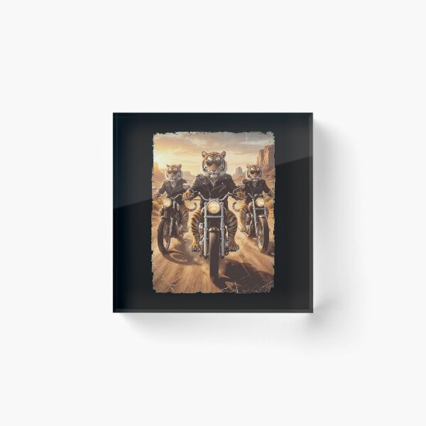Item preview, Funny Tiger Motorcycle Meme Animal Lover designed and sold by DoodleTortle.