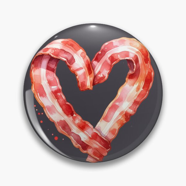 Item preview, Heart of bacon, watercolor designed and sold by LiskoDesign.