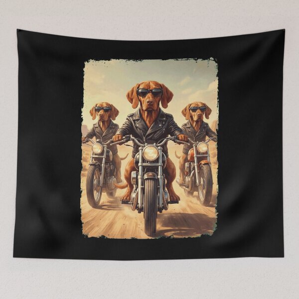 Item preview, Funny Vizsla Motorcycle Meme Dog Lover designed and sold by DoodleTortle.