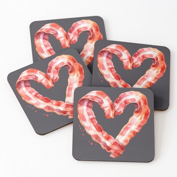 Item preview, Heart of bacon, watercolor designed and sold by LiskoDesign.