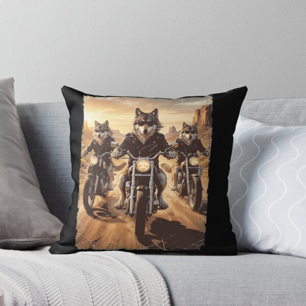 Item preview, Funny Wolf Motorcycle Meme Animal Lover designed and sold by DoodleTortle.