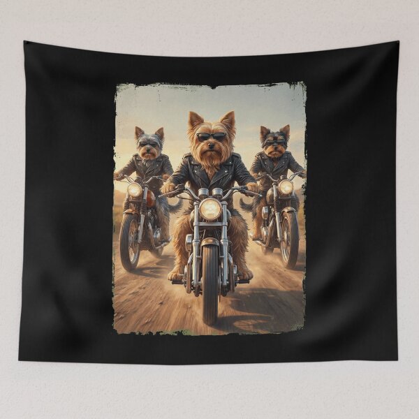 Item preview, Funny Yorkshire Terrier Motorcycle Meme Dog Lover designed and sold by DoodleTortle.