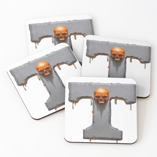 Item preview, Gray Skull-T with Orange designed and sold by Pickle Wicked Designs.