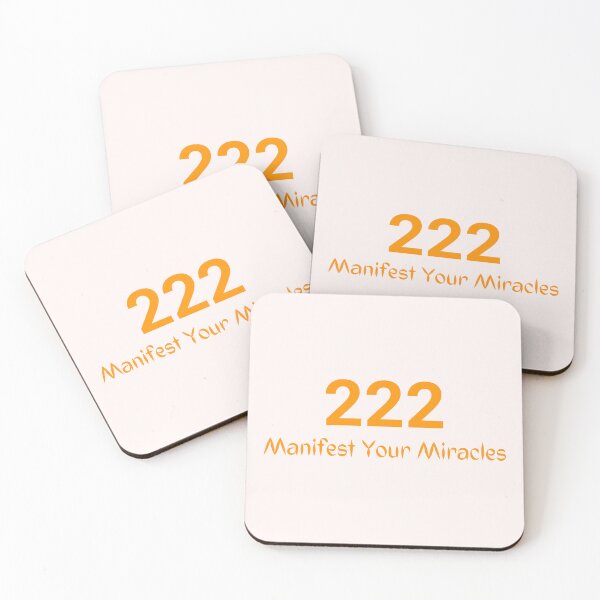 Item preview, 222 Angel Number – Manifest Your Miracles Spiritual Aesthetic Typography Design designed and sold by CosmicQuietStudio.