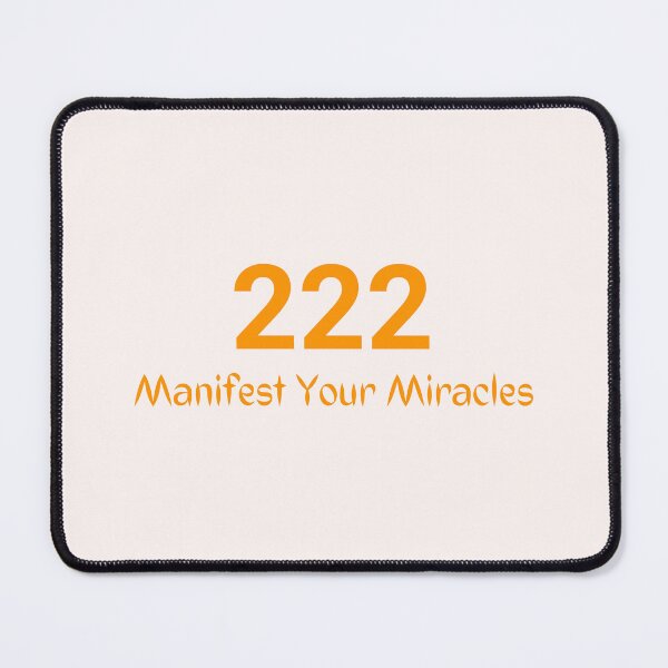 Item preview, 222 Angel Number – Manifest Your Miracles Spiritual Aesthetic Typography Design designed and sold by CosmicQuietLab.