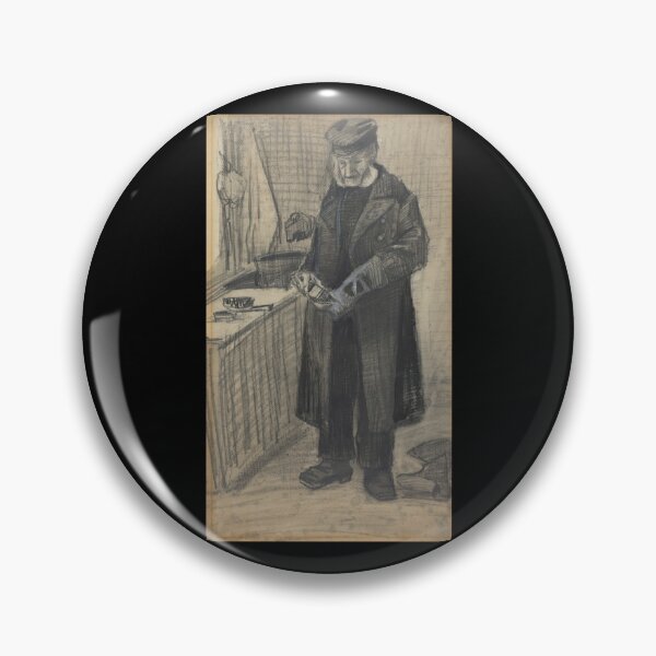 Item preview, Man Polishing a Boot by Vincent van Gogh: Vintage Working Class Study Poster designed and sold by artofuniverse.