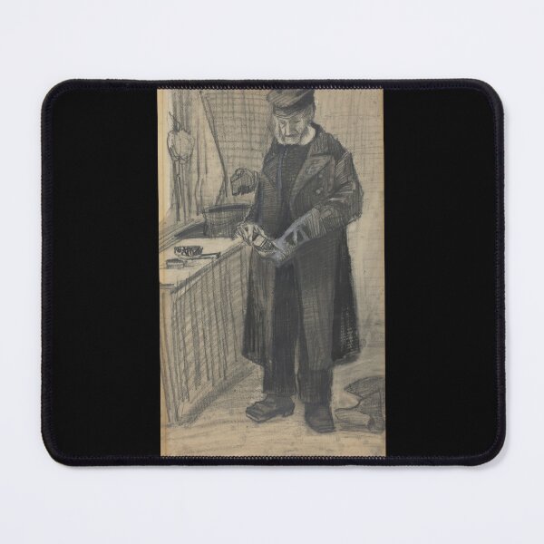 Item preview, Man Polishing a Boot by Vincent van Gogh: Vintage Working Class Study Poster designed and sold by artofuniverse.