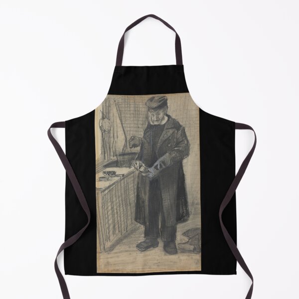 Item preview, Man Polishing a Boot by Vincent van Gogh: Vintage Working Class Study Poster designed and sold by artofuniverse.