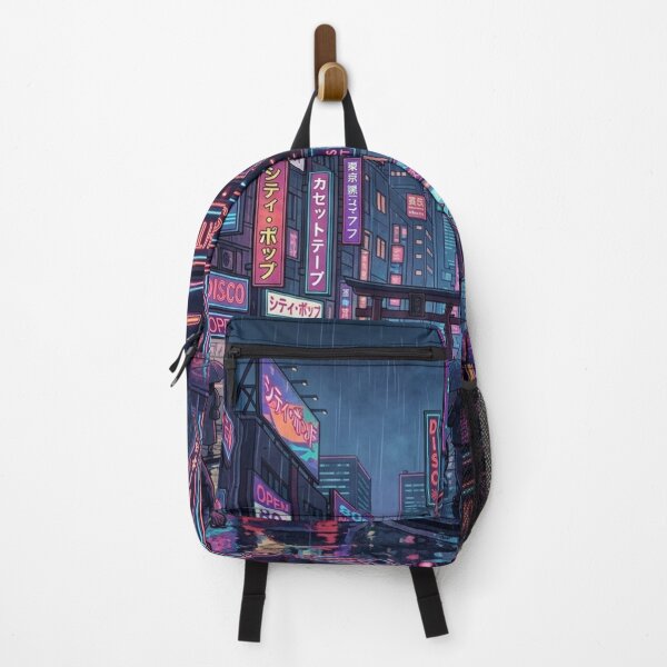 Item preview, Retro 80s Cyberpunk Tokyo Neon Night Rain Vaporwave City Pop designed and sold by UltimateJapan.
