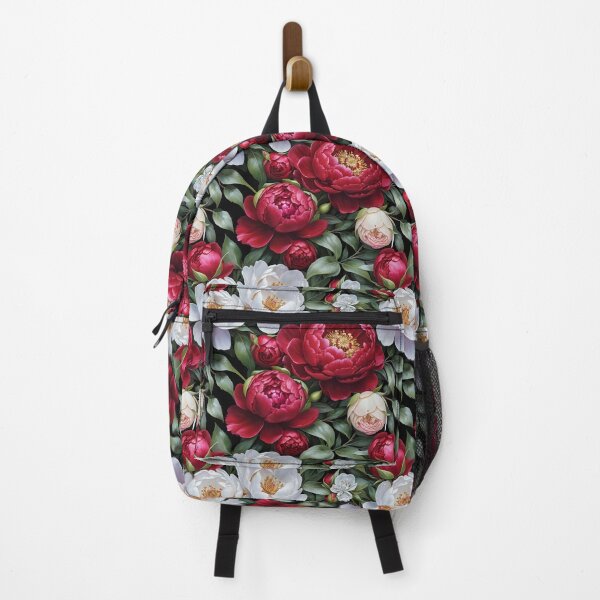 Item preview, Red and White Peonies Floral Seamless Pattern designed and sold by Leylita Design.