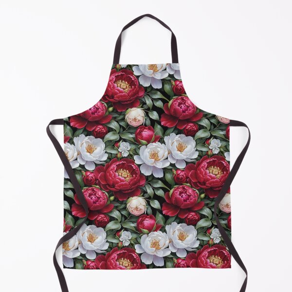 Item preview, Red and White Peonies Floral Seamless Pattern designed and sold by Leylita Design.