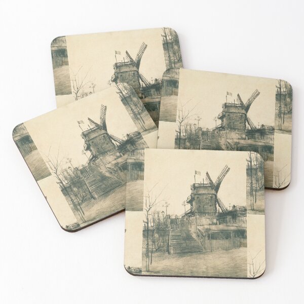 Item preview, Moulin De La Galette by Vincent van Gogh: Vintage Architectural Poster designed and sold by artofuniverse.