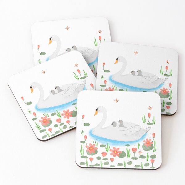 Item preview, Swan with babies on back designed and sold by loopofhappynes.