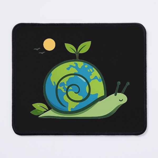 Item preview, Eco Snail Earth Design – Cute Sustainable Nature Art, Green Planet Illustration, Environmental Aesthetic designed and sold by Lozarux.