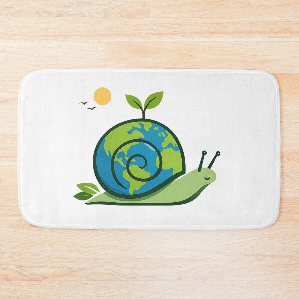 Item preview, Eco Snail Earth Design – Cute Sustainable Nature Art, Green Planet Illustration, Environmental Aesthetic designed and sold by Lozarux.