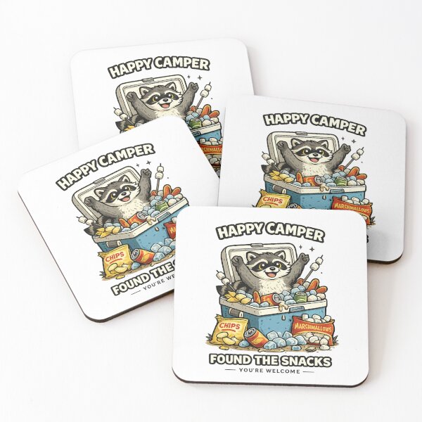 Item preview, Happy Camper Raccoon Found the Snacks Funny Camping Shirt Outdoor  designed and sold by Raven Studios.