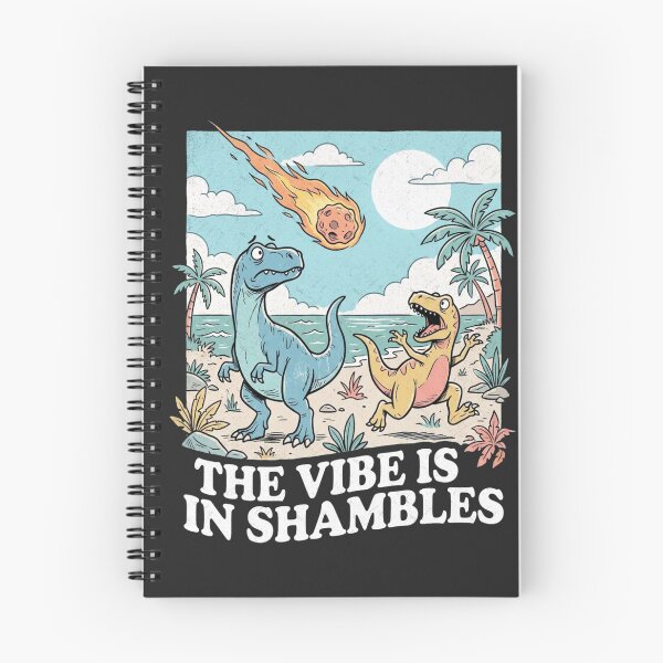 Item preview, Funny Dinosaur Meme Design The Vibes Are In Shambles Meteor designed and sold by FreshVibe Prints.