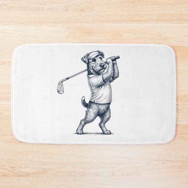 Item preview, Vintage Airedale Terrier Playing Golf Golfer Dog Lover designed and sold by TerryConnells.