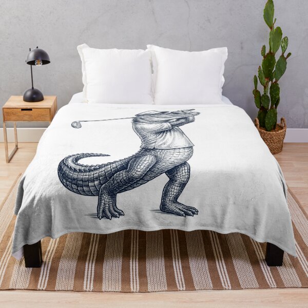 Item preview, Vintage Alligator Playing Golf Golfer Animal Lover designed and sold by TerryConnells.