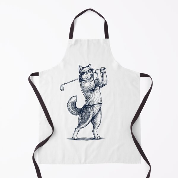 Item preview, Vintage Alaskan Malamute Playing Golf Golfer Dog Lover designed and sold by TerryConnells.