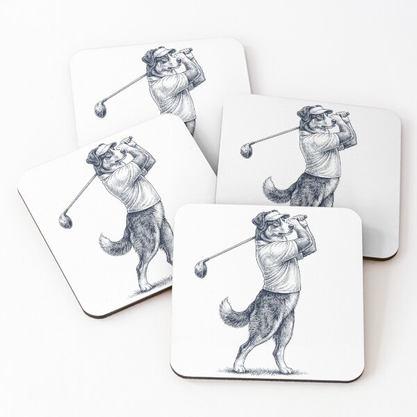 Item preview, Vintage Australian Shepherd Playing Golf Golfer Dog Lover designed and sold by TerryConnells.